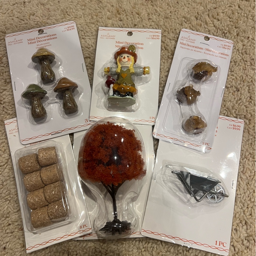 Ashland Mini Autumn Decorations - Natural Brown